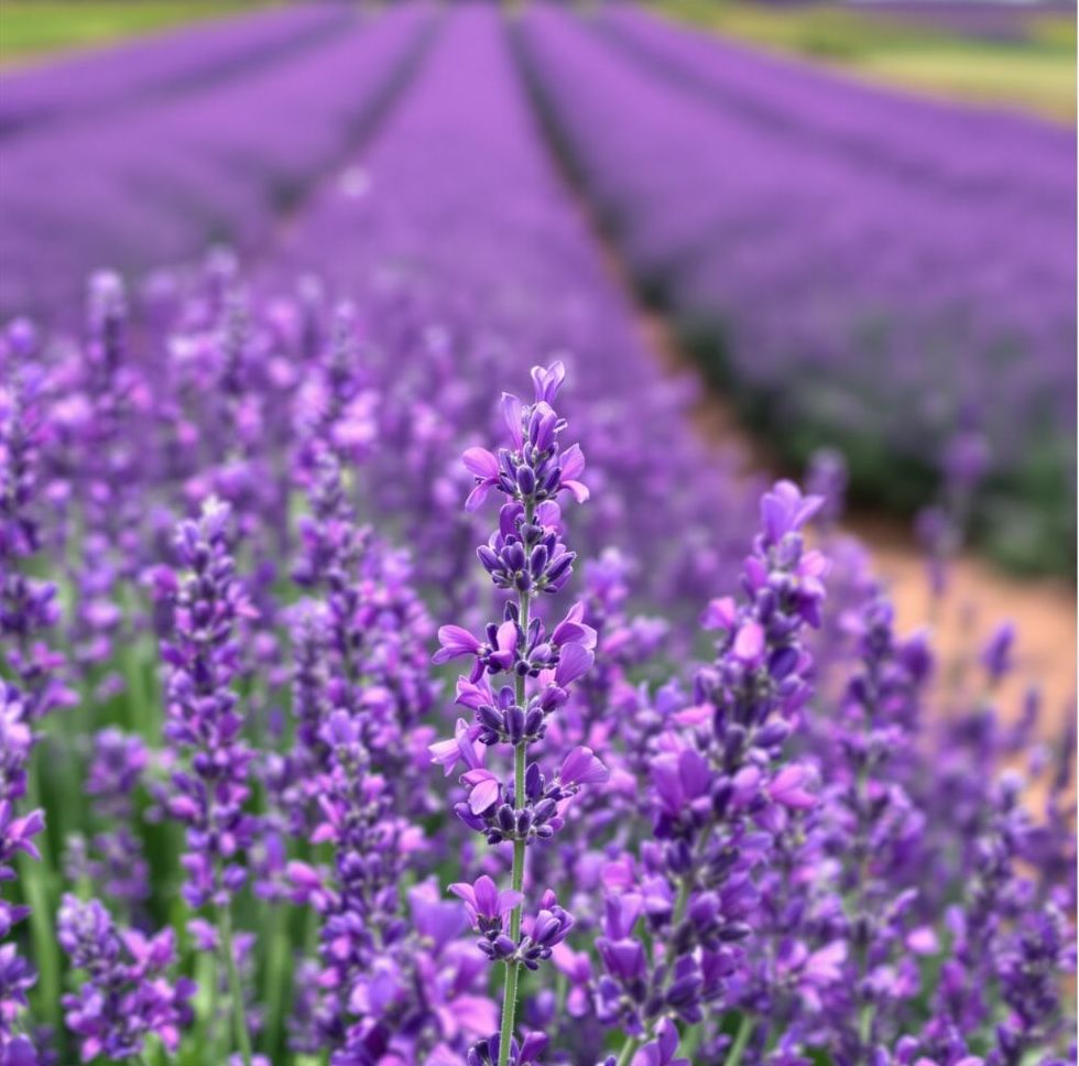 levandulové pole kvetoucí min